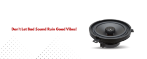 A high-quality replacement speaker for home audio systems with a black finish. 