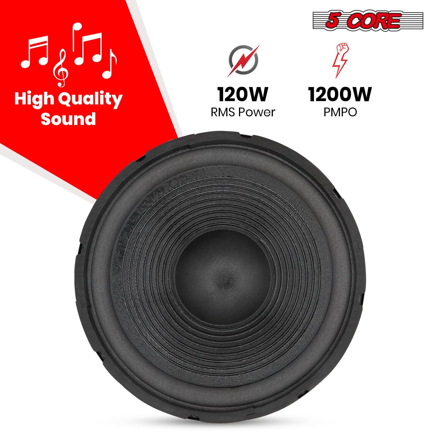 5Core 12 Inch Subwoofer Speaker 1200W Peak 4Ohm Audio Replacement Sub woofer - Image 2
