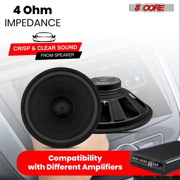 5Core 15 Inch Subwoofer Speaker 450W Max 4Ohm Replacement Sub woofers - Image 5