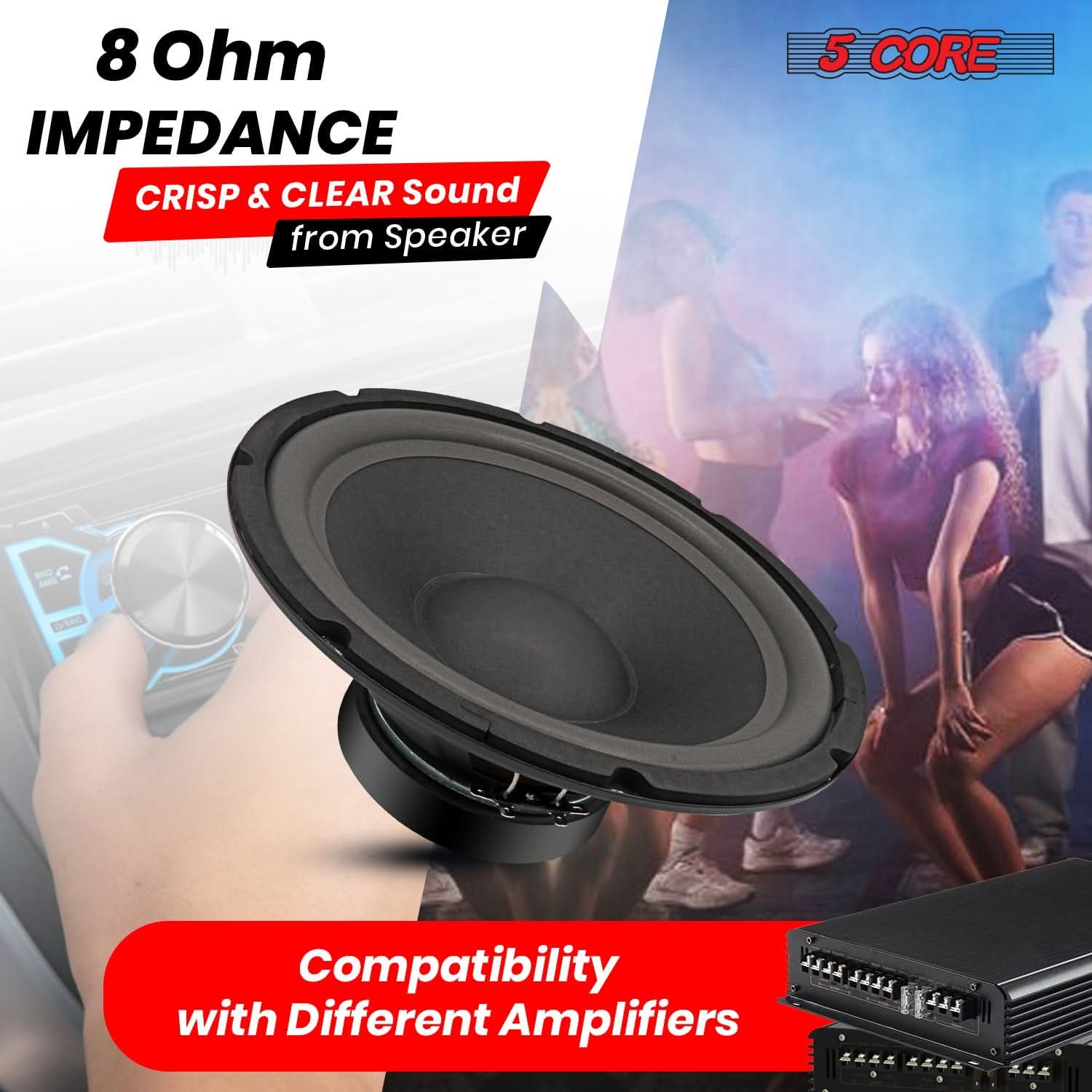 5Core 10 inch Subwoofer Speaker 600W Peak 8Ohm PA DJ Replacement Sub Woofers - Image 5