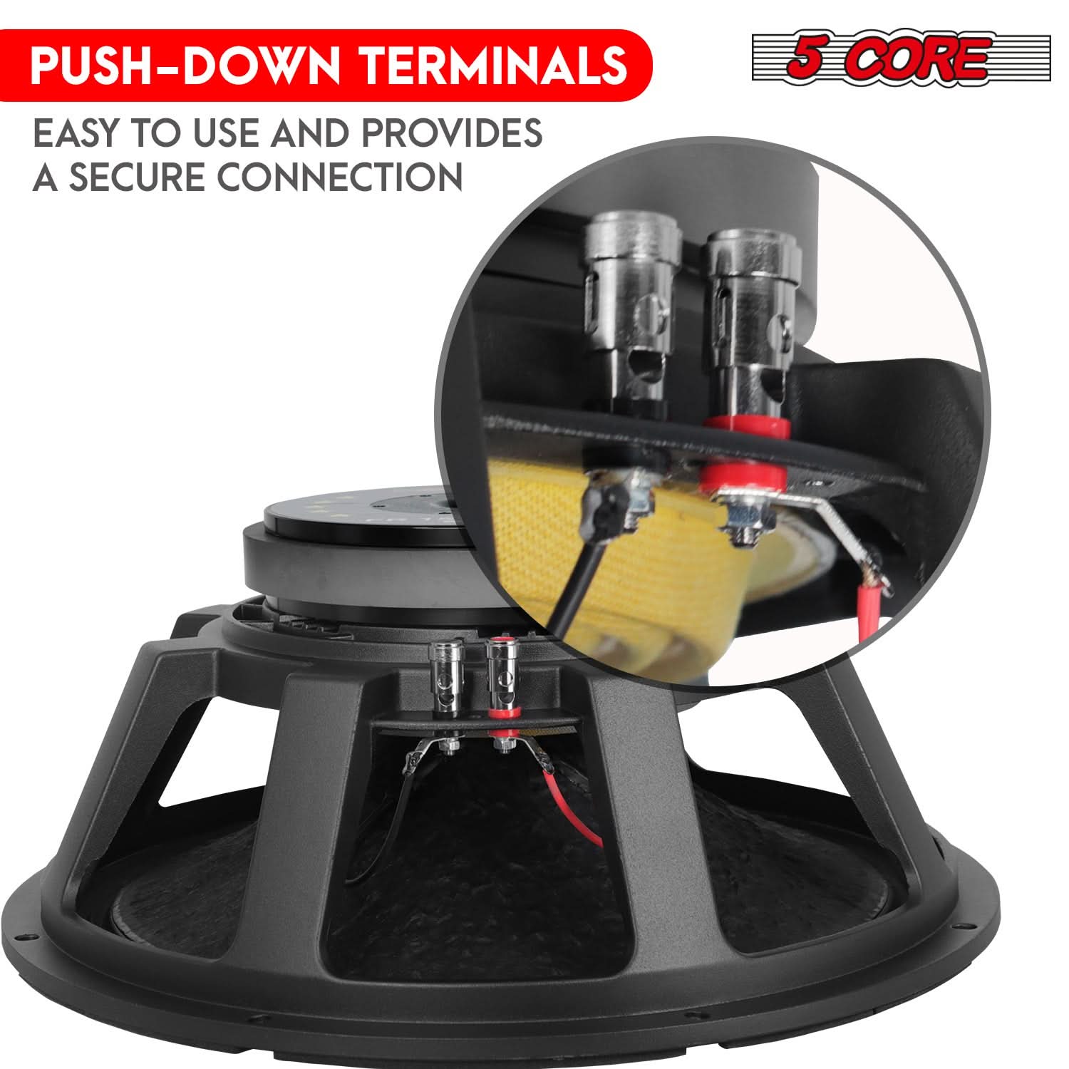 5Core 15 Inch Subwoofer Speaker 1500W Peak 8 Ohm Full Range Replacement DJ Sub Woofer - Image 7
