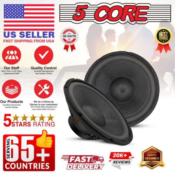 5Core 12 Inch Subwoofer Speaker 1200W Peak 4Ohm Audio Replacement Sub woofer - Image 10