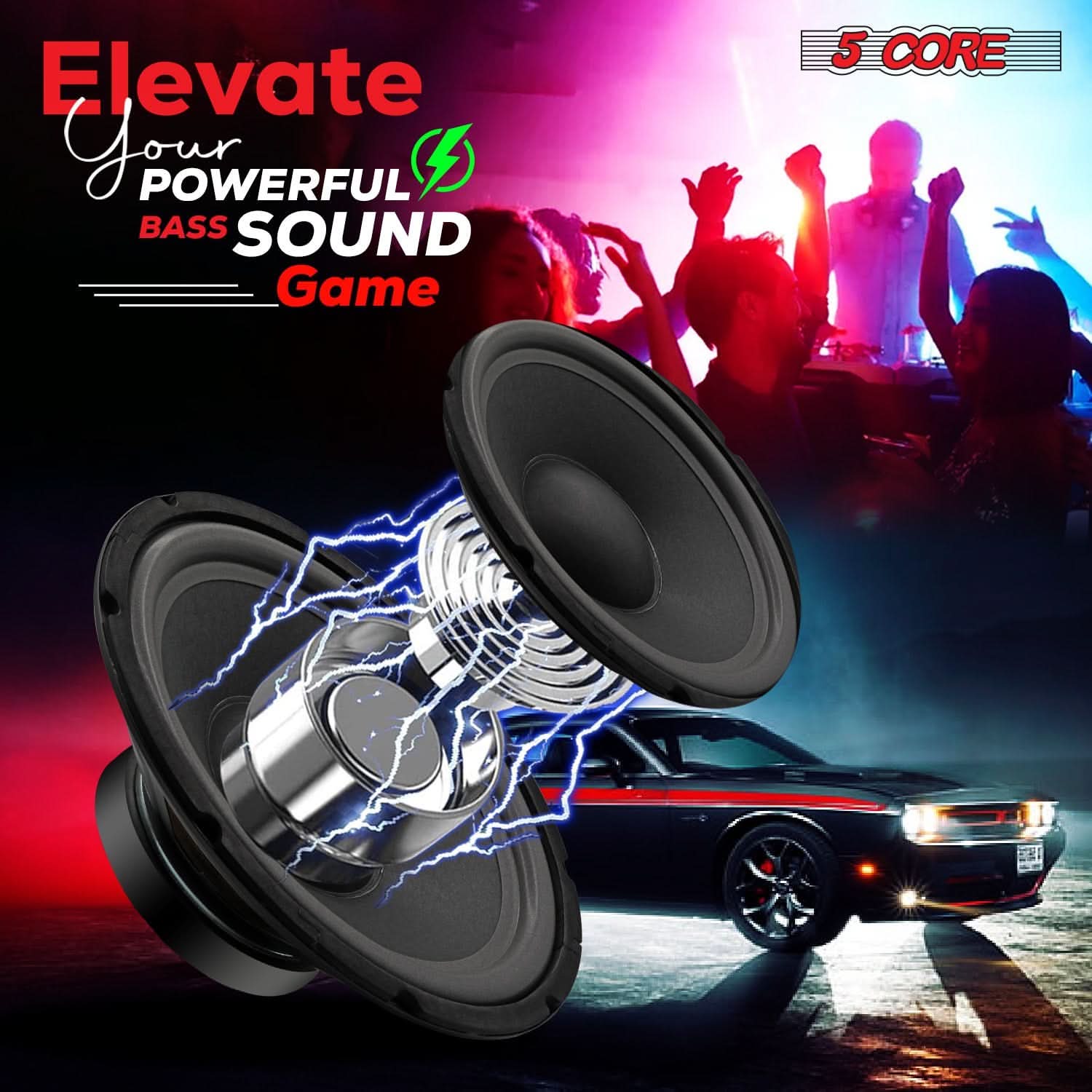 5Core 10 inch Subwoofer Speaker 600W Peak 8Ohm PA DJ Replacement Sub Woofers - Image 9