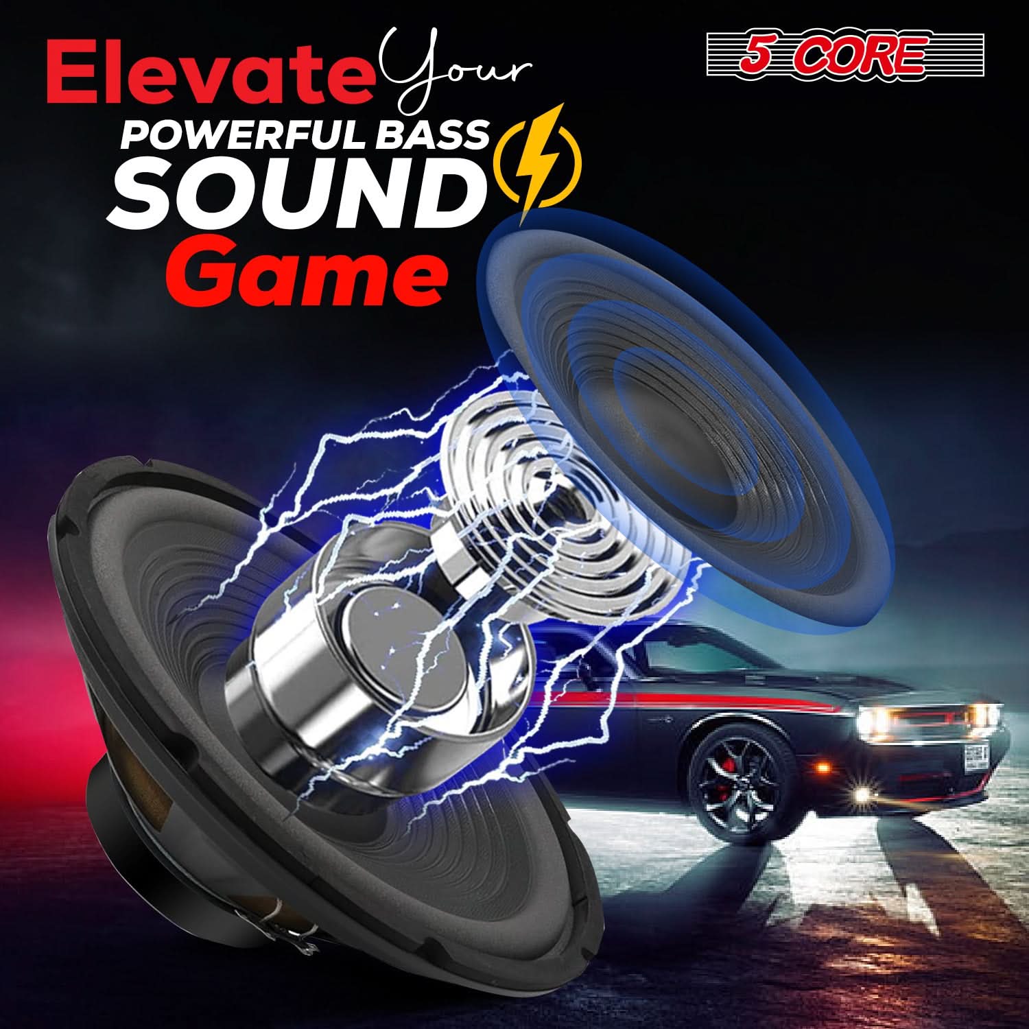 5Core 12 Inch Subwoofer Speaker 1200W Peak 4Ohm Audio Replacement Sub woofer - Image 9
