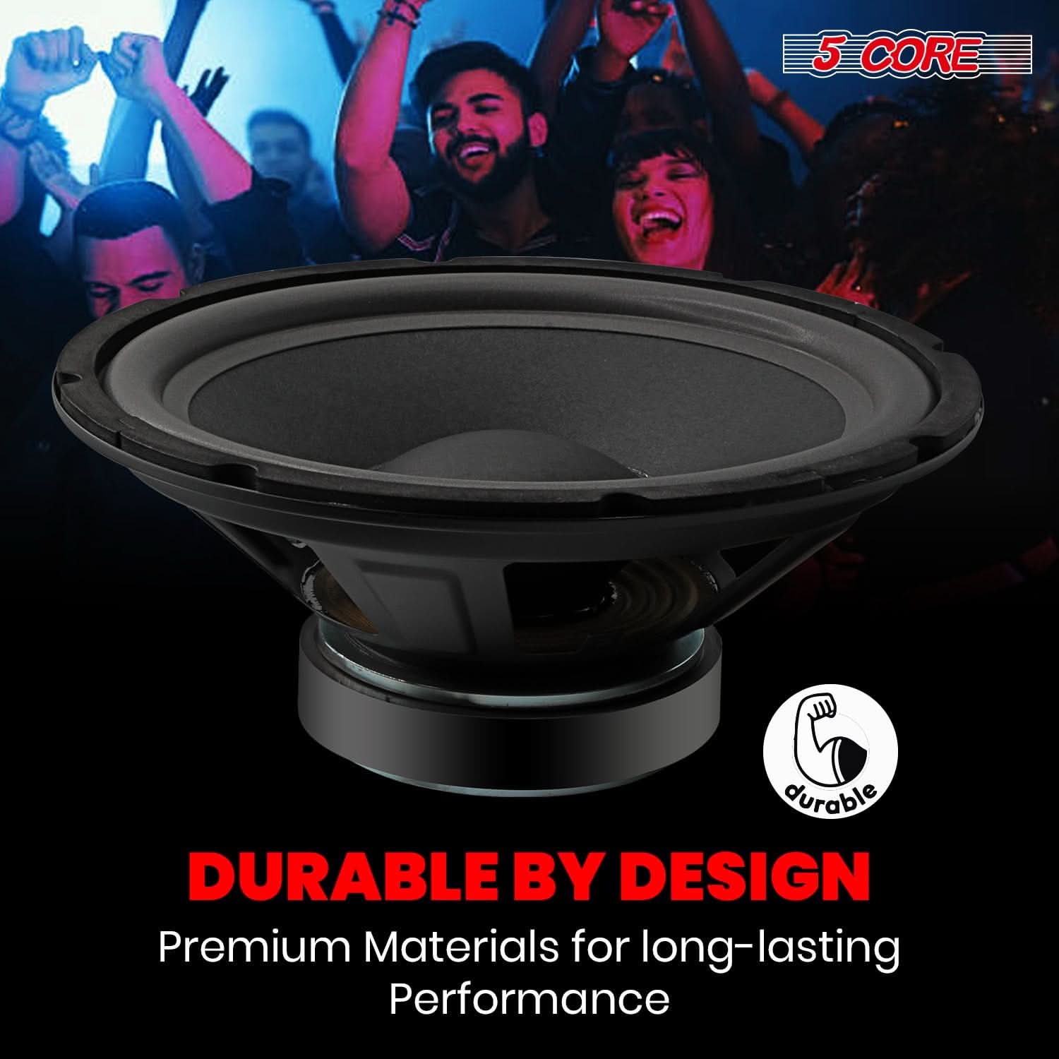 5Core 10 inch Subwoofer Speaker 600W Peak 8Ohm PA DJ Replacement Sub Woofers - Image 10