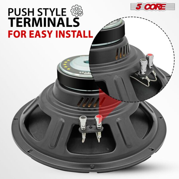 5 Core 12" Subwoofer Speaker 100W RMS Full Range Audio PA DJ Sub Woofer 8Ohm Bass Replacement Driver - Image 6