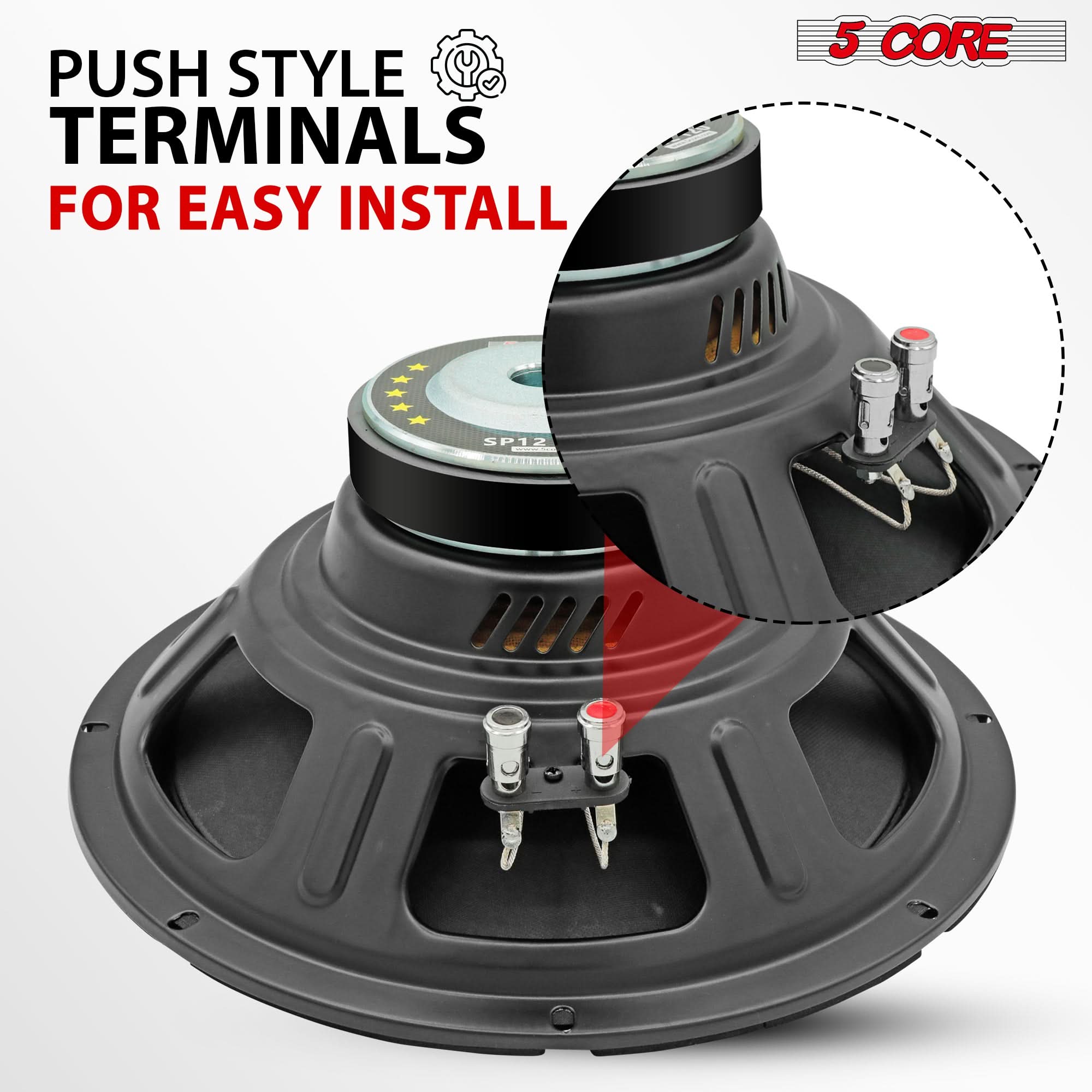 5 Core 12" Subwoofer Speaker 100W RMS Full Range Audio PA DJ Sub Woofer 8Ohm Bass Replacement Driver - Image 6