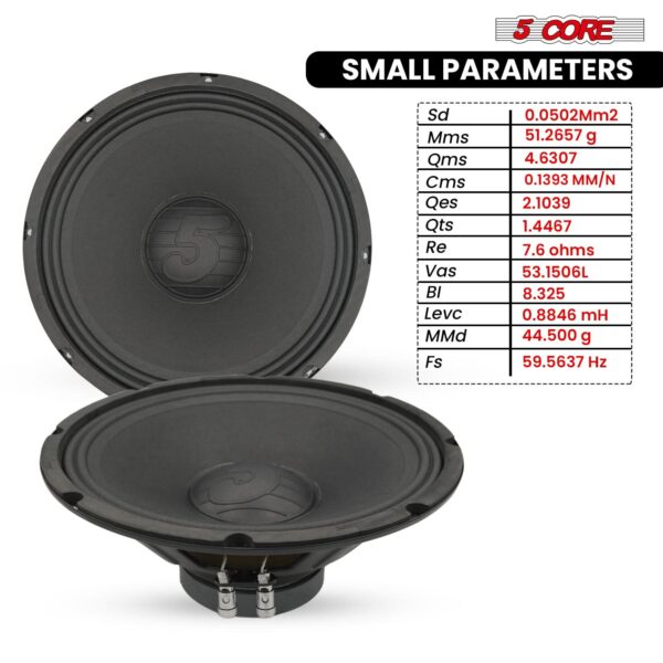 5 Core 12" Subwoofer Speaker 100W RMS Full Range Audio PA DJ Sub Woofer 8Ohm Bass Replacement Driver - Image 5
