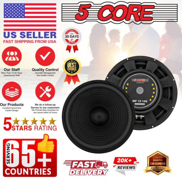 5Core 15 Inch Subwoofer Speaker 450W Max 4Ohm Replacement Sub woofers - Image 10