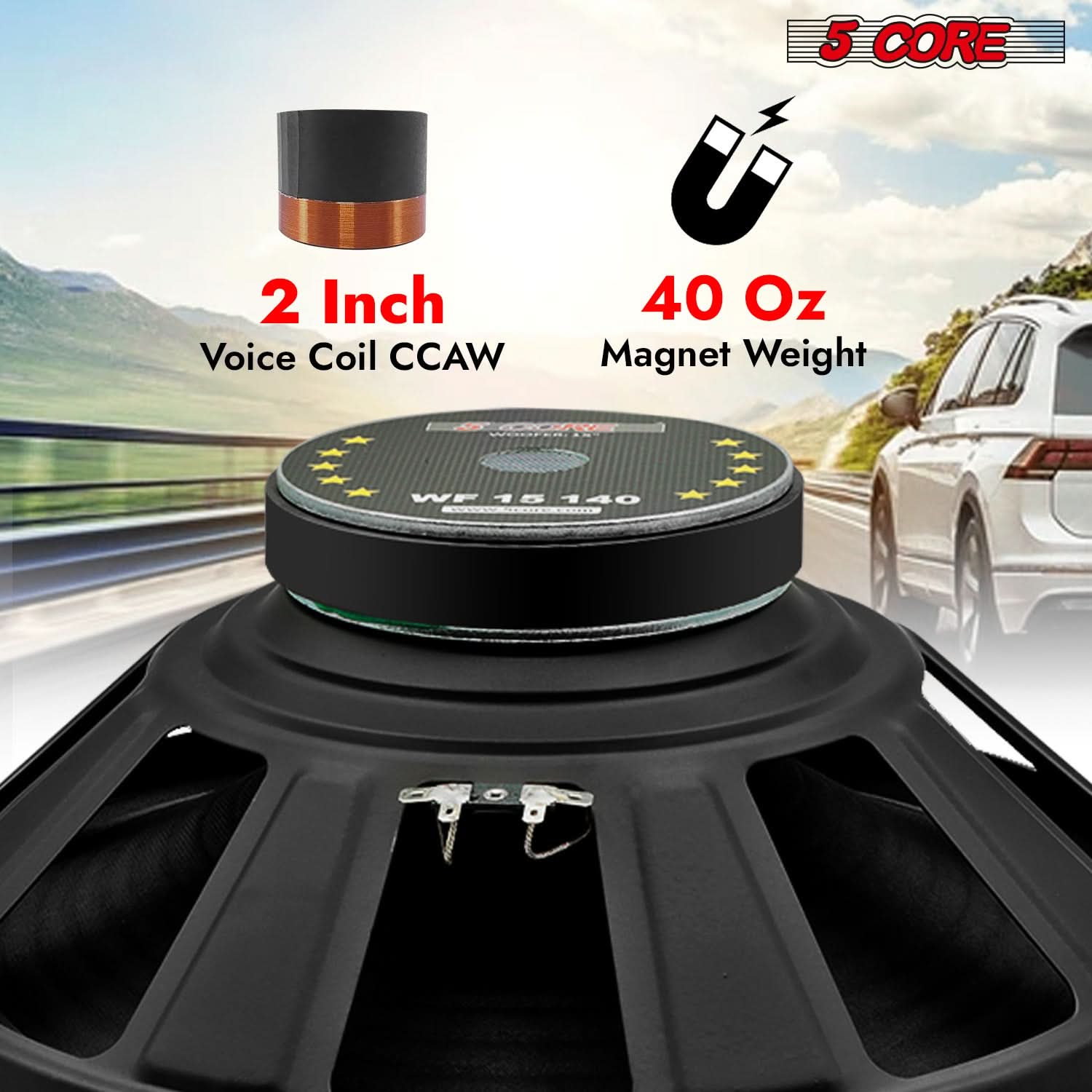 5Core 15 Inch Subwoofer Speaker 450W Max 4Ohm Replacement Sub woofers - Image 4