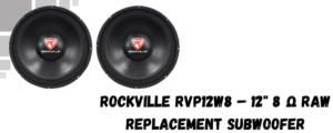 The image shows Rockville subwoofer