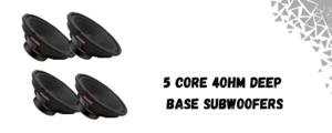 The image shows a 5 core subwoofer